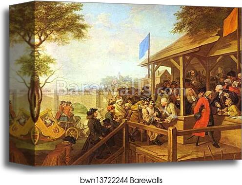 The Polling by William Hogarth, Canvas Print