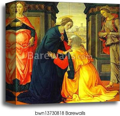 The Visitation by Domenico Ghirlandaio, Canvas Print