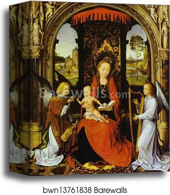 Madonna and Child with Angels by Hans Memling, Canvas Print