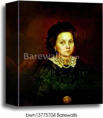 Portrait of M. A. Grigoryeva by Pavel Tchistyakov, Canvas Print