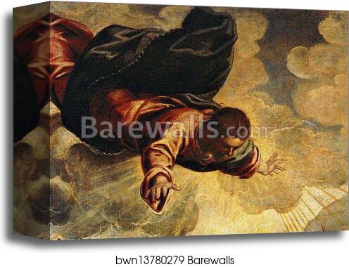 Temptation of Saint Anthony. Detail by Jacopo Robusti, Called Tintoretto, Canvas Print Temptation of Saint Anthony. Detail by Jacopo Robusti, Called Tintoretto, Canvas Print