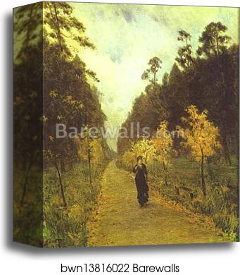 Autumn Day. Sokolniki by Isaac Levitan, Canvas Print