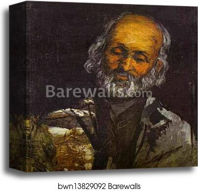 Head of an Old Man by Paul Cézanne, Canvas Print