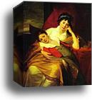 Portrait of Catherine Muravyova (1771-1848) with Her Son Nikita Muravyov (1796-1866) by Jean-Laurent Mosnier, Canvas Print