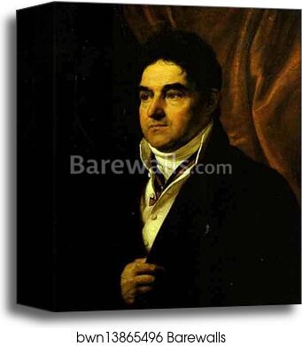 Portrait of V. S. Khvostov by Orest Kiprensky, Canvas Print Portrait of V. S. Khvostov by Orest Kiprensky, Canvas Print