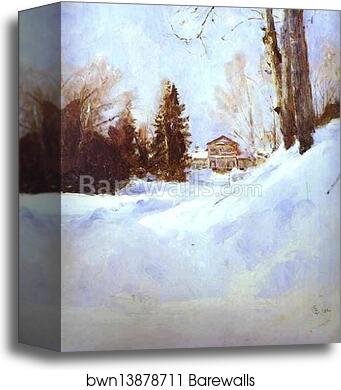 Winter in Abramtsevo. The Mansion by Valentin Serov, Canvas Print
