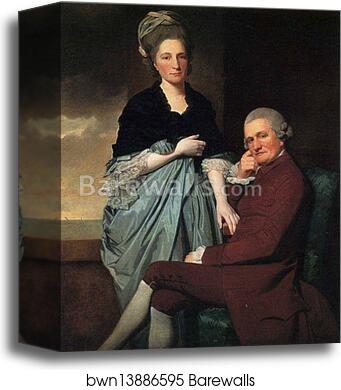 Mr and Mrs William Lindow by George Romney, Canvas Print