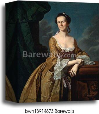 Mrs. John Amory (Katherine Greene) by John Singleton Copley, Canvas Print