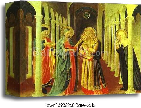 Annunciation. Presentation in the Temple by Fra Angelico, Canvas Print Annunciation. Presentation in the Temple by Fra Angelico, Canvas Print