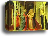 Annunciation. Presentation in the Temple by Fra Angelico, Canvas Print