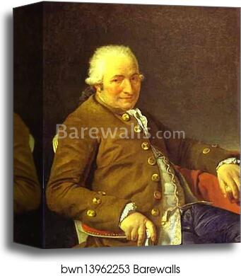 Portrait of Charles-Pierre Pécoul, Contractor of Royal Buildings, Father-in-Law of the Artist by Jacques-Louis David, Canvas Print Portrait of Charles-Pierre Pécoul, Contractor of Royal Buildings, Father-in-Law of the Artist by Jacques-Louis David, Canvas Print