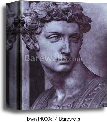Tomb of Giuliano de' Medici. Detail. Giuliano de' Medici by Michelangelo, Canvas Print