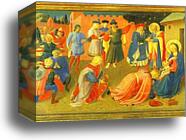 Linaiuoli Tabernacle, predella: Adoration of the Magi by Fra Angelico, Canvas Print