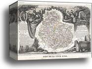 Dept. de la Cote d'Or by Victor Jules Levasseur, Canvas Print