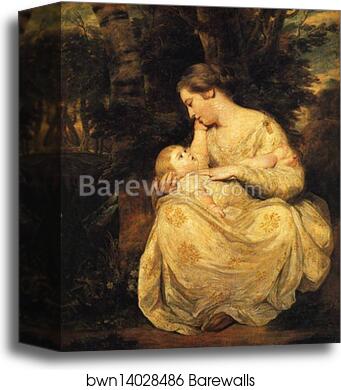 Mrs Richard Hoare and Child by Sir Joshua Reynolds, Canvas Print