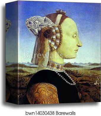 Diptych Portraits of Federico da Montefeltro, Duke of Urbino, and his Wife, Batista Sforza by Piero Della Francesca, Canvas Print Diptych Portraits of Federico da Montefeltro, Duke of Urbino, and his Wife, Batista Sforza by Piero Della Francesca, Canvas Print