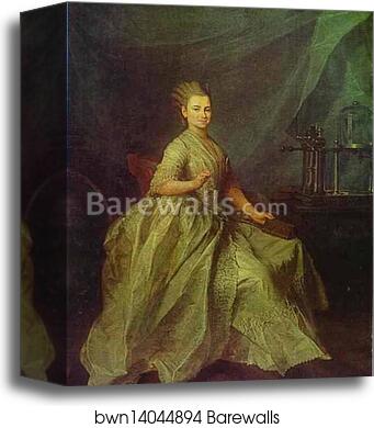 Portrait of E. I. Molchanova by Dmitry Levitzky, Canvas Print