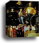 Allegory of Good Government. Detail by Ambrogio Lorenzetti, Canvas Print