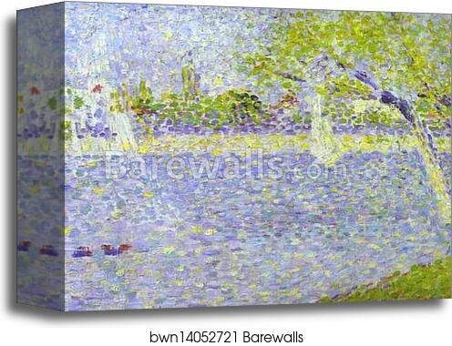 The Siene at La Grande Jatte by Georges Seurat, Canvas Print