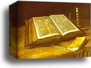 Still Life with Open Bible by Vincent Van Gogh, Canvas Print