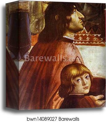 The Confirmation of the Rule of the Order of St. Francis by Pope Honorius III . Detail by Domenico Ghirlandaio, Canvas Print