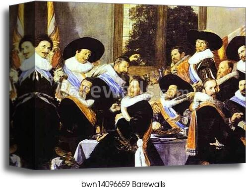 Banquet of the Officers of the Civic Guard of St. Andrew by Frans Hals, Canvas Print