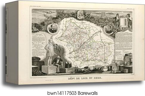 Dépt. de Loir et Cher (région ouest) by Victor Jules Levasseur, Canvas Print Dépt. de Loir et Cher (région ouest) by Victor Jules Levasseur, Canvas Print