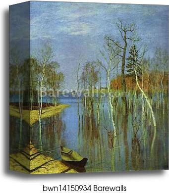 Spring Flood by Isaac Levitan, Canvas Print