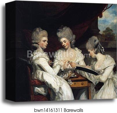 The Ladies Waldegrave by Sir Joshua Reynolds, Canvas Print