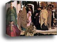 The Syracusan Bride Leading WIld Animals in Procession to the Temple of Diana. Detail by Frederick Leighton, Canvas Print