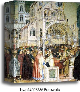 The Burial of St Lucy by Altichiero Da Zevio, Canvas Print
