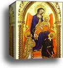 Madonna and Child, with St. Lawrence and St. Julian by Gentile Da Fabriano, Canvas Print