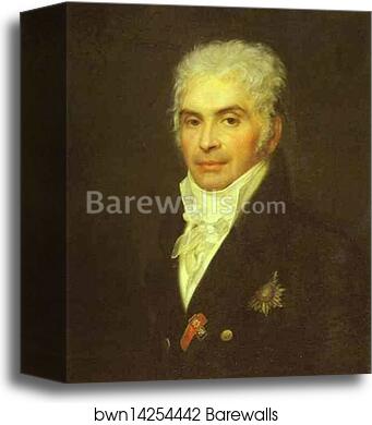 Portrait of the Prince P. P. Scherbatov by Orest Kiprensky, Canvas Print