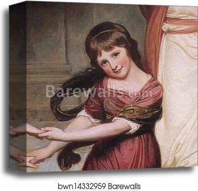 The Levenson-Gower Children. Detail by George Romney, Canvas Print