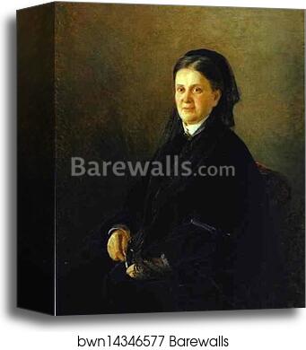 Portrait of Anna Olsufyeva by Nikolay Gay, Canvas Print