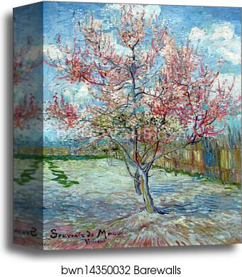 Flowering peach tree (Memory of Mauve) by Vincent Van Gogh, Canvas Print Flowering peach tree (Memory of Mauve) by Vincent Van Gogh, Canvas Print
