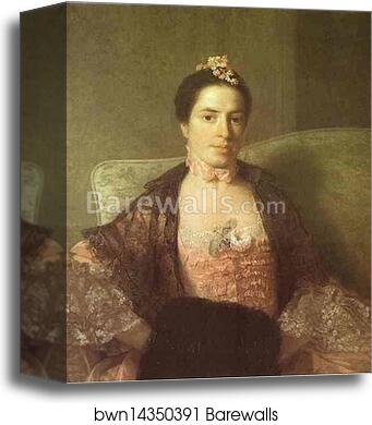 Portrait of Martha, Countess of Elgin by Allan Ramsay, Canvas Print