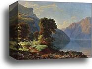 Landscape: Mountain View by George Caleb Bingham, Canvas Print