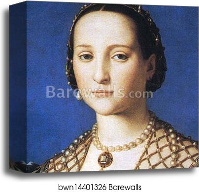 Portrait of Eleonora of Toledo with Her Son Giovanni. Detail by Agnolo Bronzino, Canvas Print