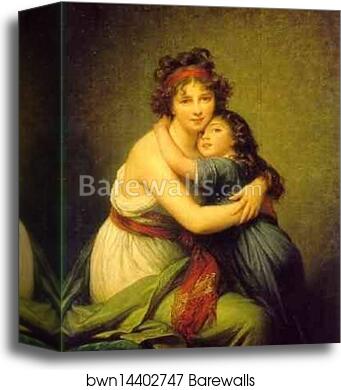 Self Portrait with Daughter by Louise-Elisabeth Vigée-Lebrun, Canvas Print