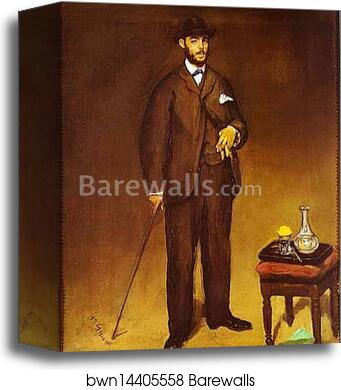Portrait of Théodore Duret by Edouard Manet, Canvas Print