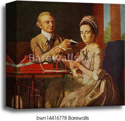 Governor Thomas Miffin and Mrs. Miffin by John Singleton Copley, Canvas Print
