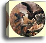 A Boy Saving a Baby from the Clutches of an Eagle by Frederick Leighton, Canvas Print