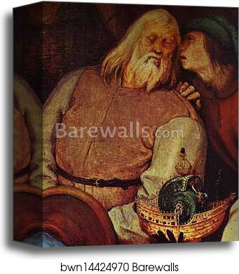 The Adoration of the Kings. Detail by Pieter Bruegel The Elder, Canvas Print