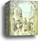 St. John the Baptist Preaching by Jacopo Bellini, Canvas Print