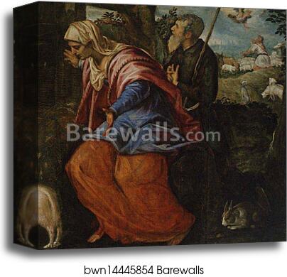 Nativity. Detail by Jacopo Robusti, Called Tintoretto, Canvas Print