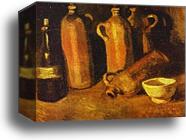 Still Life with Four Jugs by Vincent Van Gogh, Canvas Print