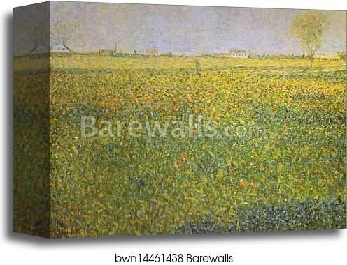 Alfalfa, La Lucerne, Saint-Denis by Georges Seurat, Canvas Print
