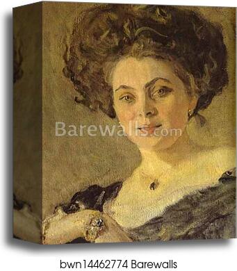 Portrait of Yevdokia Morozova. Detail by Valentin Serov, Canvas Print