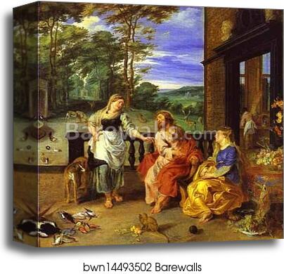 Christ in the House of Martha and Mary by Peter Paul Rubens, Canvas Print Christ in the House of Martha and Mary by Peter Paul Rubens, Canvas Print